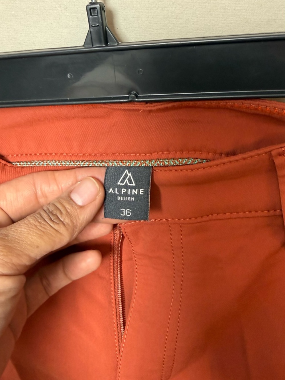 Alpine Design Men's Rust Red Flat-Front Performance Shorts - Picture 3 of 5